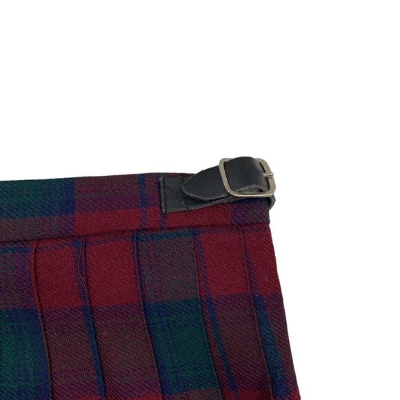 The Edinburgh Woollen Mill Made in Great Britain 100% New Wool Plaid Wrap Skirt - Picture 5 of 7
